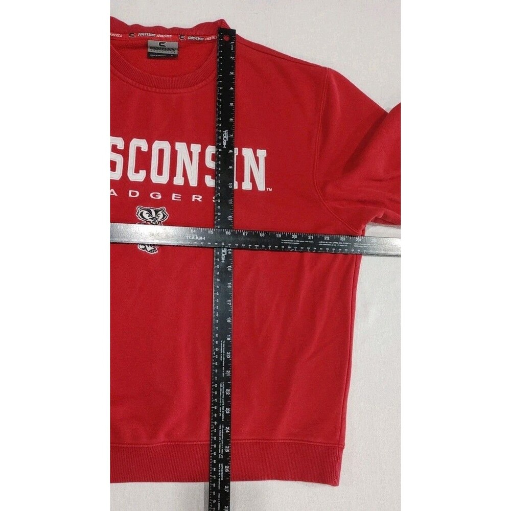 Wisconsin Badgers Crewneck Sweatshirt Red NCAA Adult Size XL - Picture 6 of 9